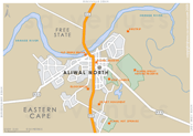 Street Level Aliwal North Map
