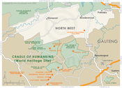 Cradle of Humankind Map