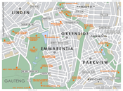 Street Level Emmarentia Map