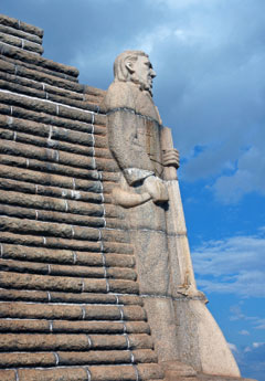 Side on view of the Vortrekker Monument