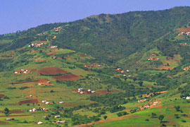 The view over Valley of a 1000 Hills from Bothas Hill