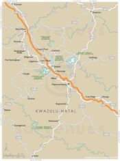 Natal Midlands Map