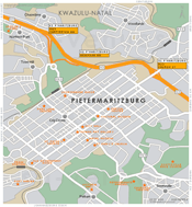 Street Level Pietermaritzburg Map
