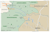 Street Level Sani Pass Area Map