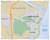 Street Level Umkomaas Map