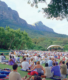 Open air summer concert at Kirstenbosch Gardens