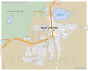 Street Level Beaufort West Map