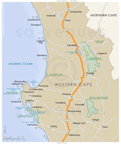 Cape West Coast Map