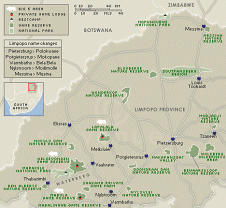 Click to view �
Limpopo Province Game & Nature Reserves Map