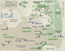 Click to view �
Mpumalanga Game & Nature Reserves Map