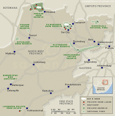 Click to view �
North West Game & Nature Reserves Map