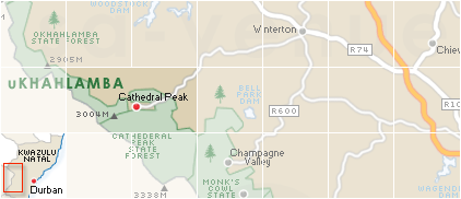 Accommodation in Cathedral Peak