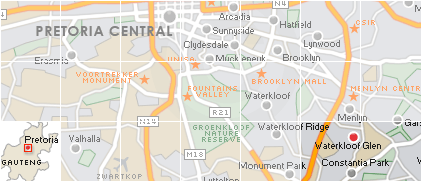 Accommodation in Waterkloof Glen