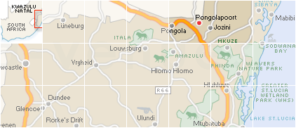 Accommodation in Pongolapoort
