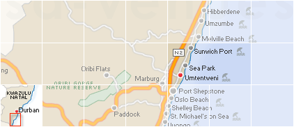 Accommodation in Umtentweni