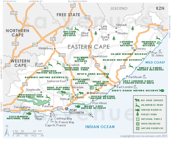 Eastern Cape Game Reserves South Africa