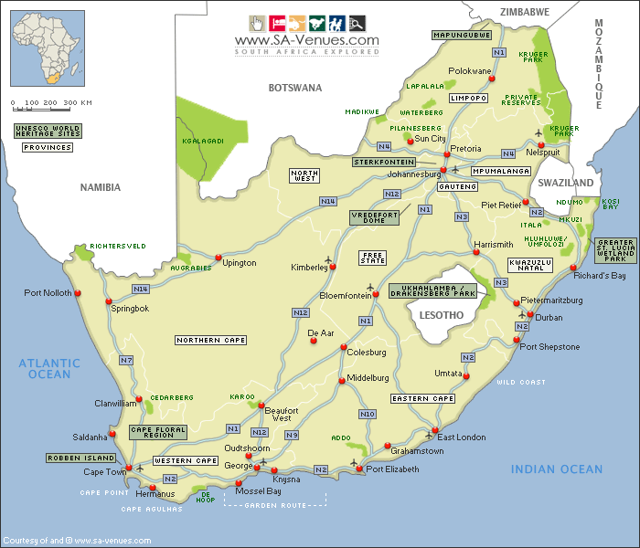 Map South Africa