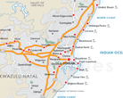 Durban Accommodation Search by Map