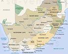 Map showing South Africa's Provinces