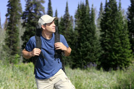 Hiking in Wild Mountain Country