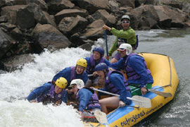 White water river rafting on the Ash River
