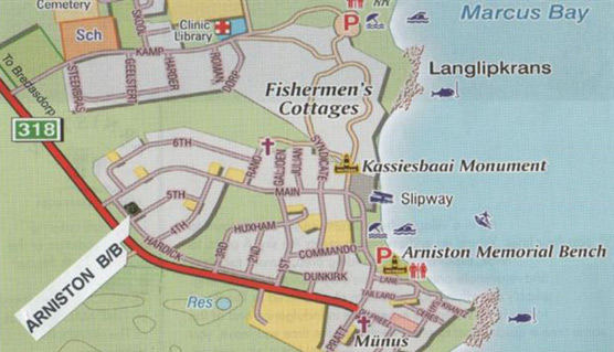 Arniston B&B Map