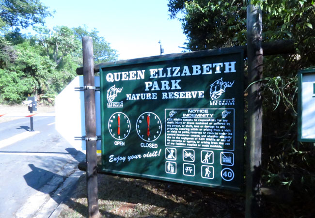 Entrance to Queen Elizabeth Park Nature Reserve