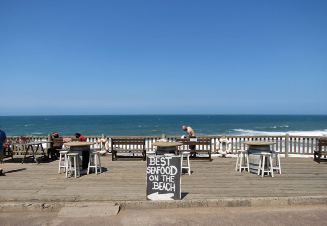 Deck overlooking the sea