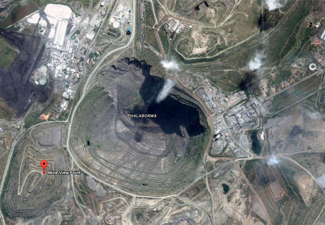 The Platinum Mine in Phalaborwa via Google Earth © Google Inc.