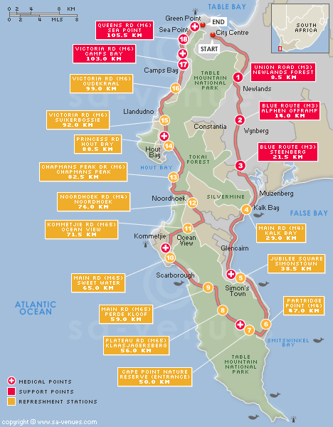 argus cycle tour distance