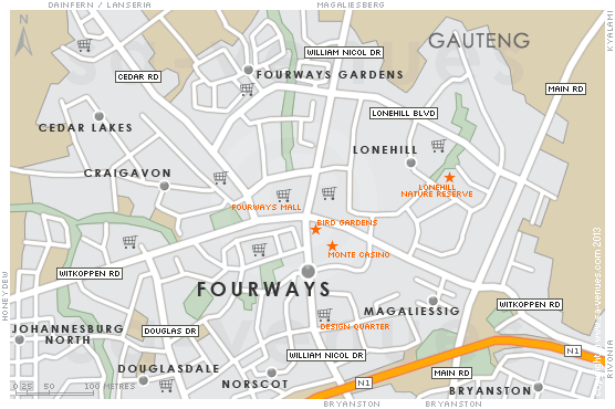 Fourways Map