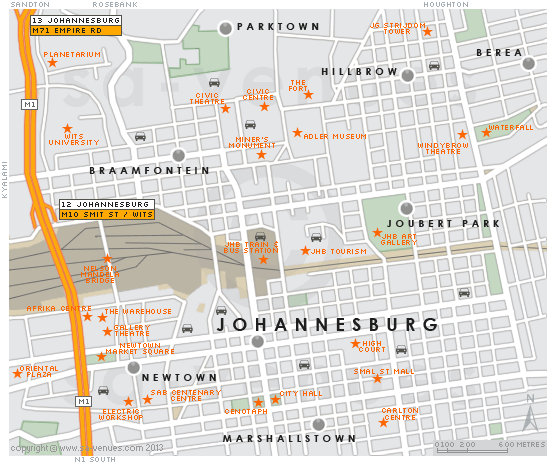 JOHANNESBURG CENTRAL Map