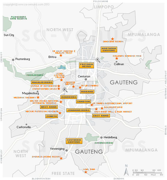 Political Location Map of BENONI