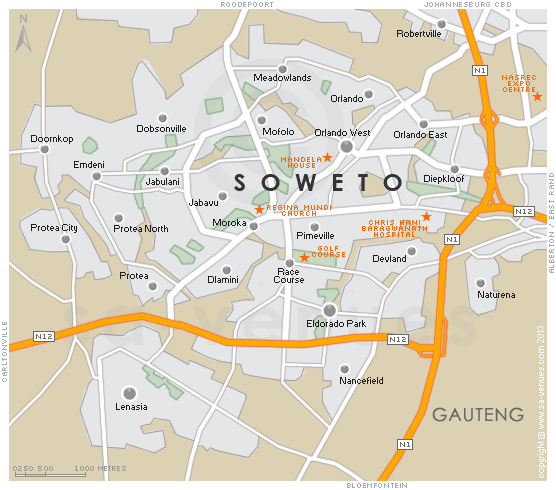 Soweto South Africa Map Soweto Map