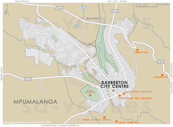 Barberton Map Barberton Map