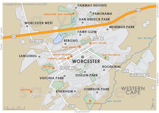 Worcester Map Worcester Map