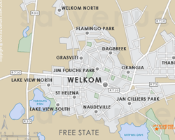 Kroonstad Street Level Map