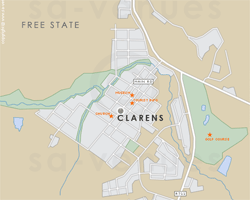 Clarens Street Level Map