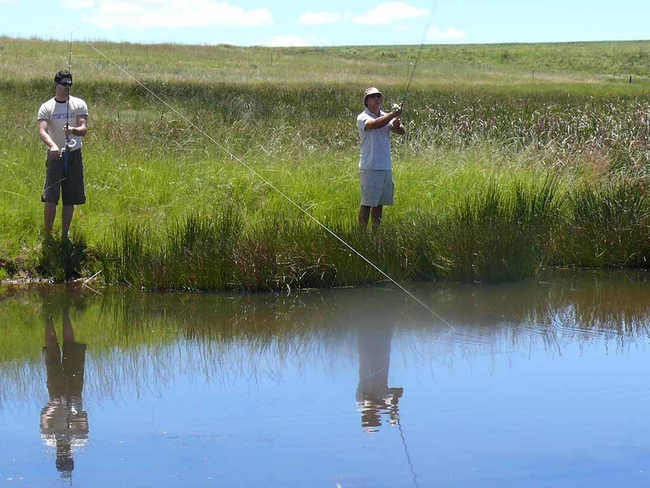 Fishing at Ribbokkloof Dam