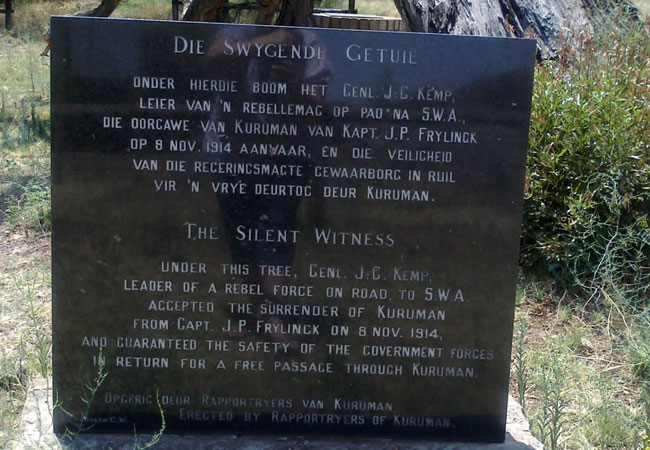 Truce Tree photograph courtesy of and © Susan de Bruyn