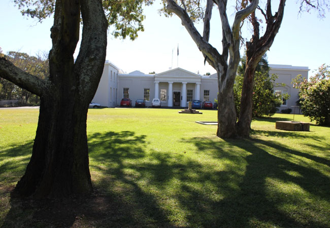 Main building with the library