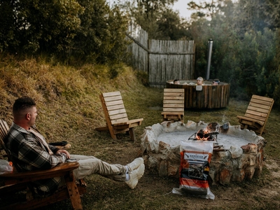 Glamping Tent with Hot Tub