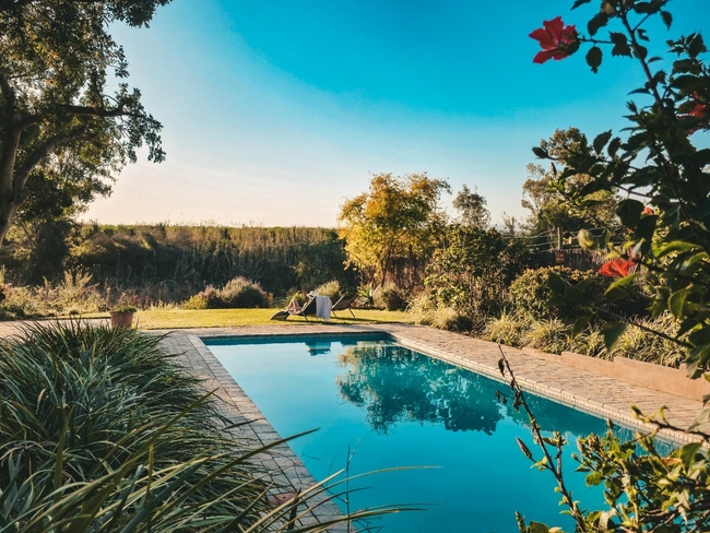 Shared swimming pool for chalets