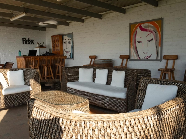 Communal swimming pool and boma