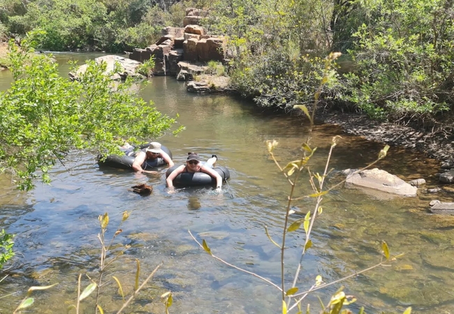 Tubing down the river