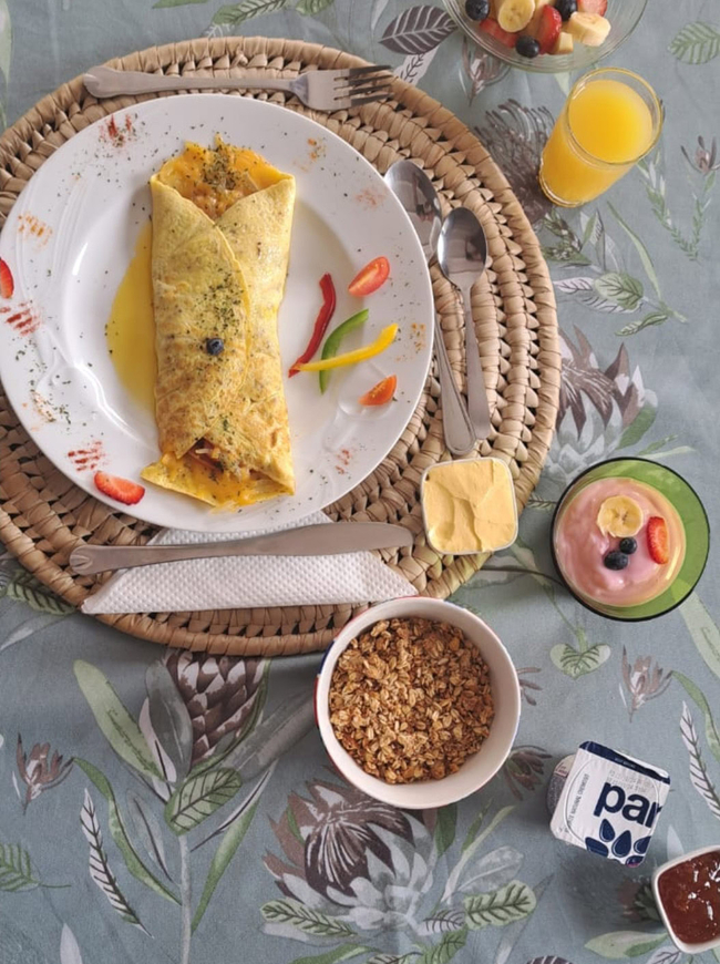 Breakfast served at your Villa