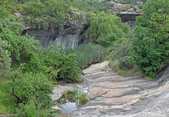 Hiking path near dam