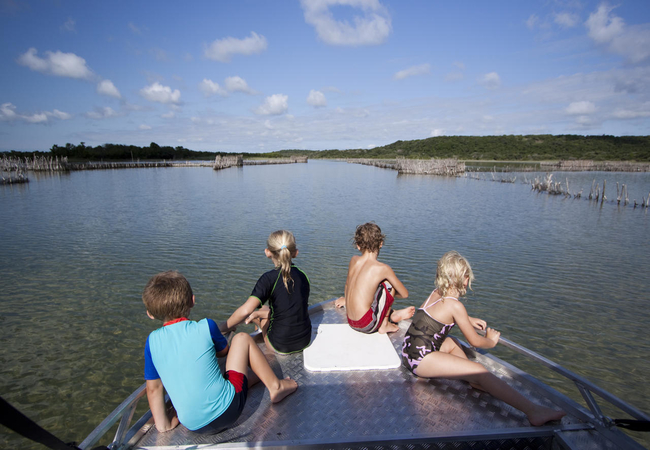 Children on the boat