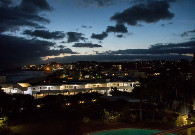 View from balcony at night