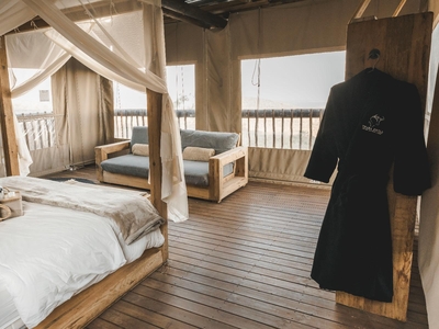 Exclusive Use Tented Log Cabin